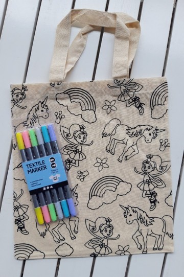 Pakket tas en stift unicorn