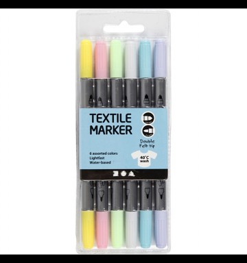 Textielstiften pastel