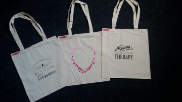 Voorbeeld bewerkte tas