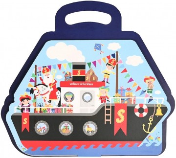 Wins kleurboek met handvat sinterklaas